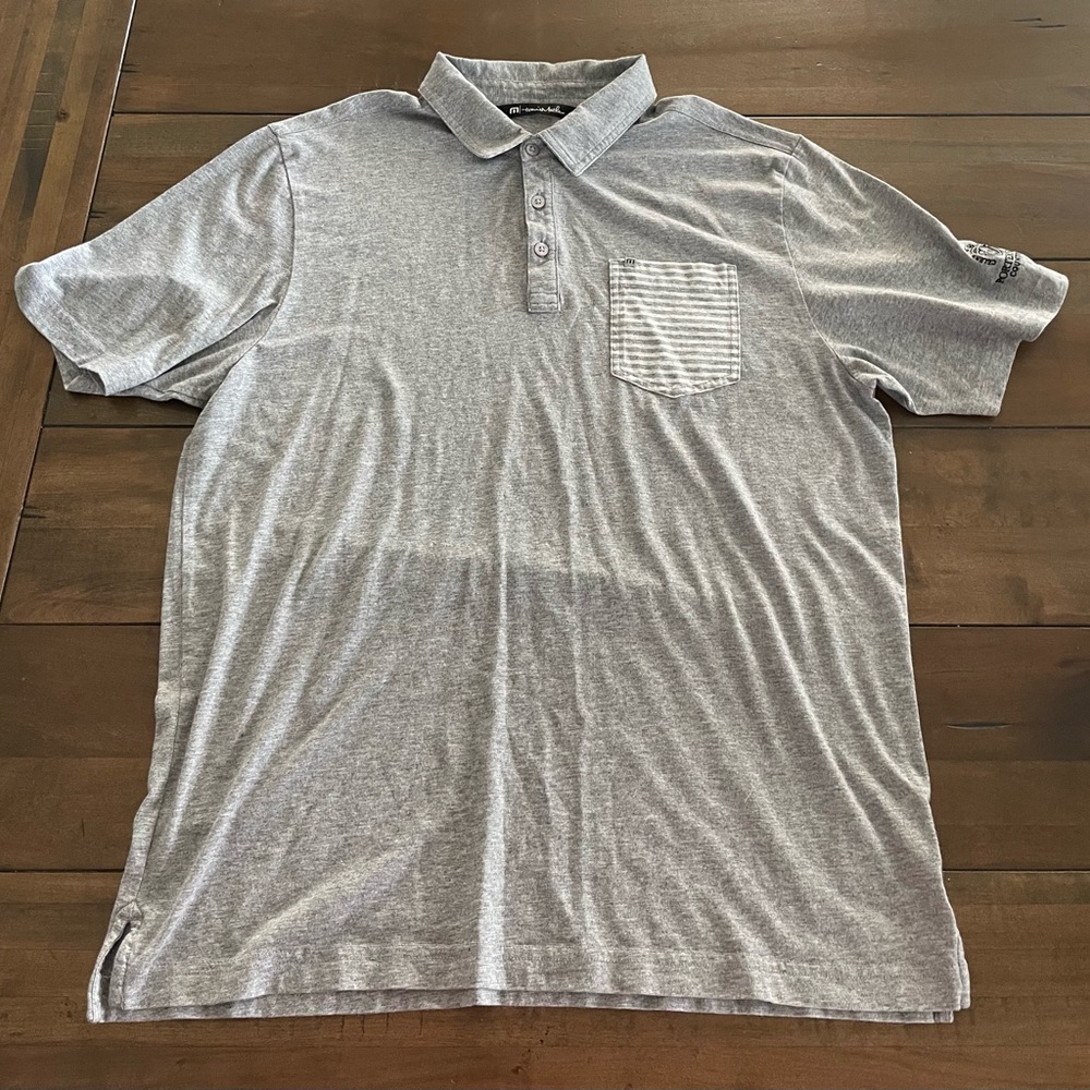 Travis Mathew Polo. Grey. Size Large.